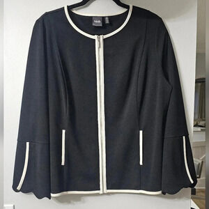 RAFAELLA Bell Sleeve Zip-Up Jacket Size XL